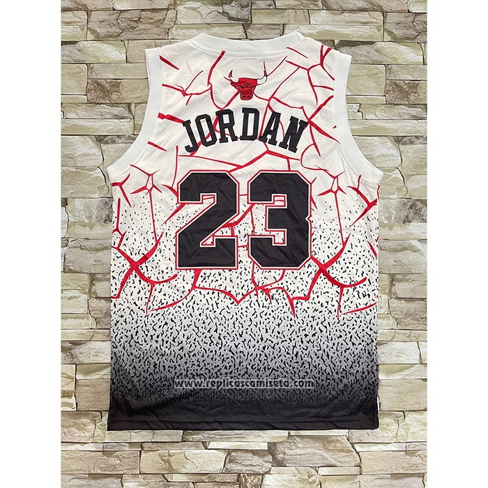 Camiseta Chicago Bulls Michael Jordan #23 Mitchell & Ness Blanco Rojo